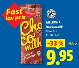 Lidl MILBONA Kakao mælk (Chocomilk) tilbud