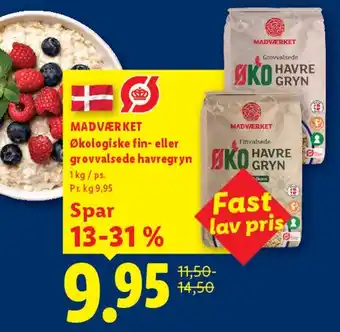 Lidl Madværket Økologiske havregryn tilbud