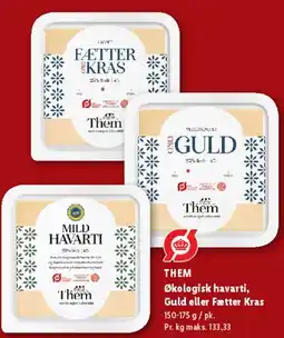 Lidl THEM - Økologisk havarti / Guld / Fætter Kras tilbud