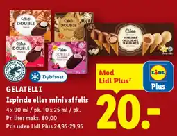 Lidl Gelatelli - ispinde eller minivaffels tilbud