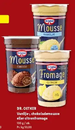 Lidl Dr. Oetker Mousse / Fromage tilbud