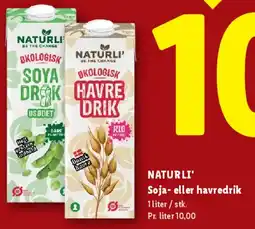 Lidl Soja- eller havredrik tilbud