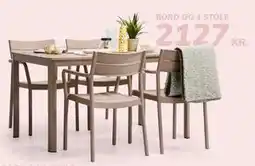 Daells Bolighus BORD OG 4 STOLE tilbud