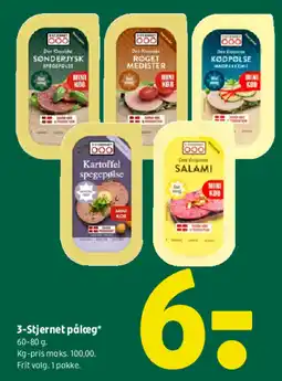 Coop 365 3-Stjernet pålæg tilbud
