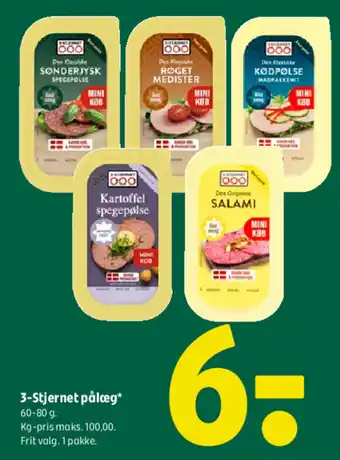 Coop 365 3-Stjernet pålæg tilbud