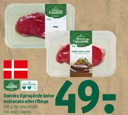 Coop 365 Danske Egnsgårde kalve entrecote eller ribeye tilbud