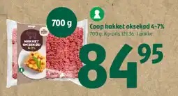 Coop 365 Coop hakket oksekød 4-7% tilbud