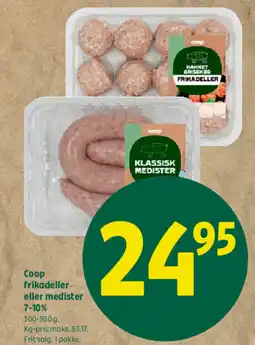 Coop 365 Coop frikadeller eller medister 7-10% tilbud