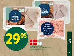 Coop 365 Coop kyllingeoverlår, underlår eller hakket kylling 3-6% tilbud