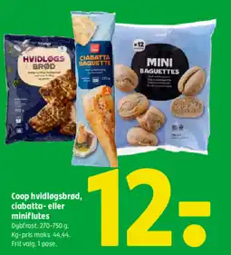 Coop 365 Coop hvidløgsbrød, ciabatta- eller miniflutes tilbud