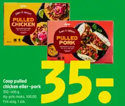 Coop 365 Coop pulled chicken eller -pork tilbud