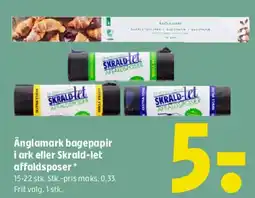 Coop 365 Änglamark bagepapir eller Skrald-let affaldsposer tilbud