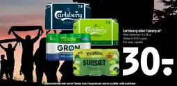 Coop 365 Carlsberg eller Tuborg øl (6 x 33 cl) tilbud