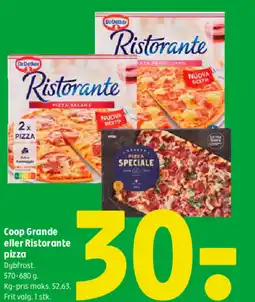 Coop 365 Coop grande eller ristorante pizza tilbud