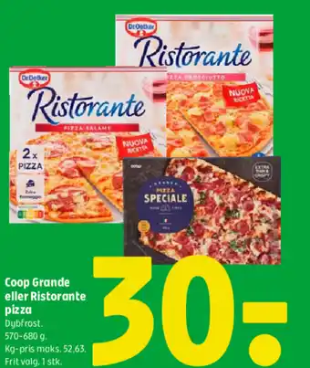Coop 365 Coop grande eller ristorante pizza tilbud