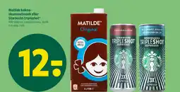 Coop 365 Matilde kakao- skummetmælk eller Starbucks tripleshot tilbud
