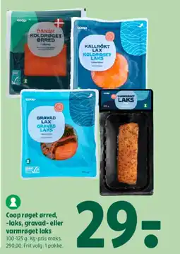 Coop 365 Coop røget ørred, -laks, gravad- eller varmrøget laks tilbud