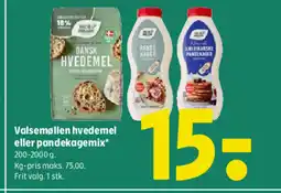 Coop 365 Valsemøllen hvedemel eller pandekagemix tilbud