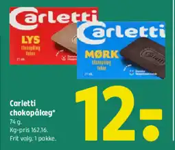 Coop 365 Carletti chokopålæg tilbud