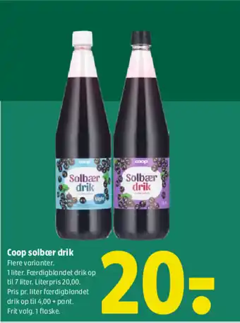 Coop 365 Coop solbær drik tilbud