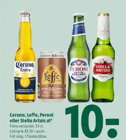Coop 365 Corona, Leffe, Peroni eller Stella Artois øl tilbud
