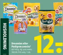Coop 365 Dreamies eller Pedigree snacks tilbud