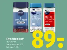 Coop 365 Livol vitaminer tilbud