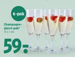 Coop 365 Champagne- glas 6-pak tilbud