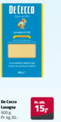 Fleggaard De Cecco Lasagna tilbud