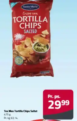 Fleggaard Tex Mex Tortilla Chips Saltet tilbud