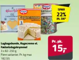Fleggaard Lagkagebunde, Kagecreme el. Fødselsdagskrymmel tilbud