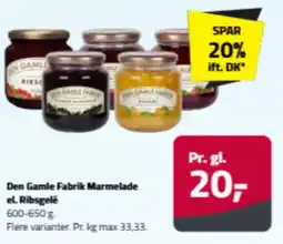 Fleggaard Den Gamle Fabrik Marmelade el. Ribsgele tilbud