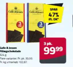 Fleggaard Galle & Jessen Pålægschokolade tilbud