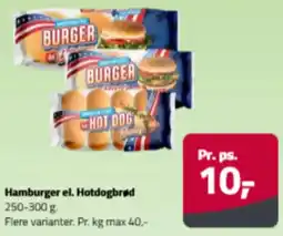 Fleggaard Hamburger el. Hotdogbrød tilbud