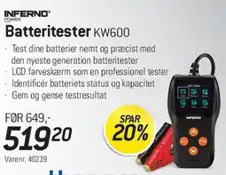 Thansen Batteritester KW600 tilbud