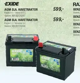 Thansen AGM SLA havetraktor batteri tilbud