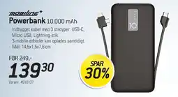 Thansen Powerbank 10.000 mAh tilbud