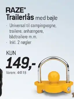 Thansen Trailerlås med bøjle tilbud