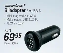 Thansen Biladapter 2 x USB-A tilbud