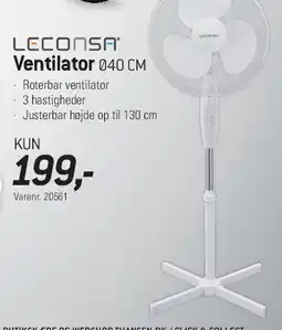Thansen LECONSA Ventilator Ø40 CM tilbud