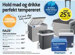 Thansen RAZE køle-/varmebokse og passiv køleboks tilbud
