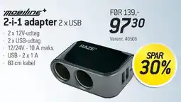 Thansen 2-i-1 adapter 2 x USB tilbud