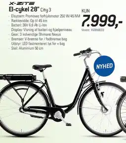 Thansen X-ZITE El-cykel 28 City 3 tilbud