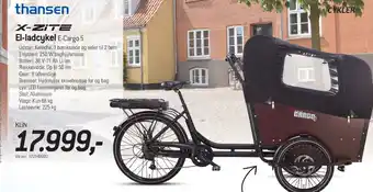 Thansen El-ladcykel E-Cargo 5 tilbud