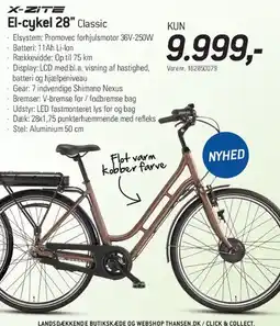 Thansen X-ZITE El-cykel 28 Classic tilbud
