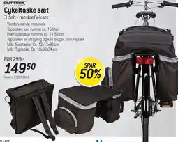 Thansen Cykeltaske sæt 3-delt - med reflekser tilbud