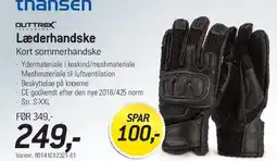 Thansen Læderhandske (kort sommerhandske) tilbud