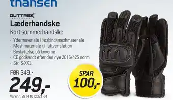 Thansen Læderhandske (kort sommerhandske) tilbud