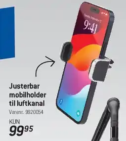 Thansen Justerbar mobilholder til luftkanal tilbud