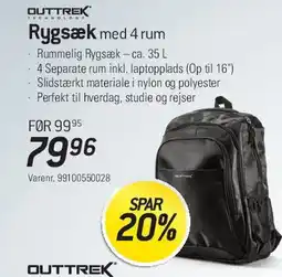 Thansen Rygsæk med 4 rum tilbud